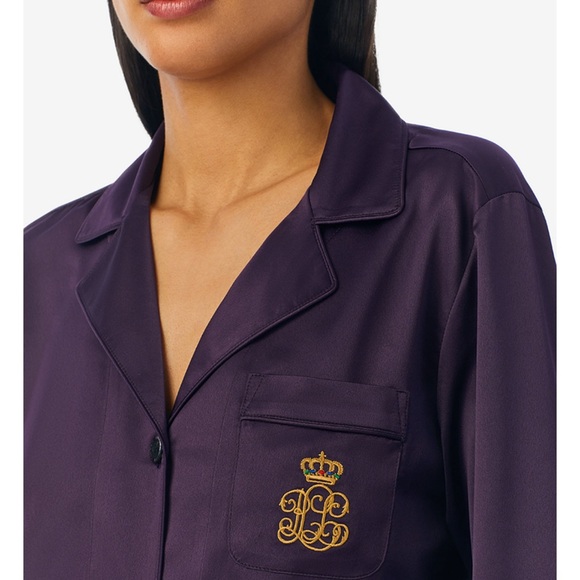 NWT Ralph Lauren Women's 2-Pc. Satin Pajamas Set - Picture 3 of 3